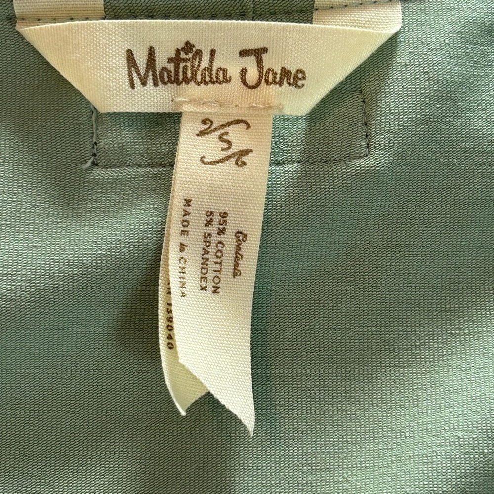 Matilda Jane Happy & Free Light as Air Sage Wrap Dress    Sz‎ S - Picture 7 of 7